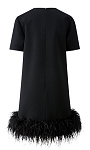 RIANI: Платье с перьями