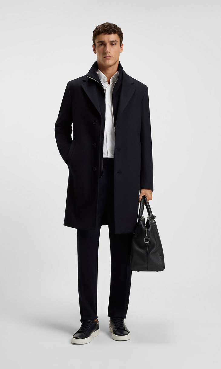 HUGO BOSS: Пальто из шерсти