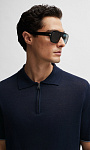 HUGO BOSS: Поло с молнией
