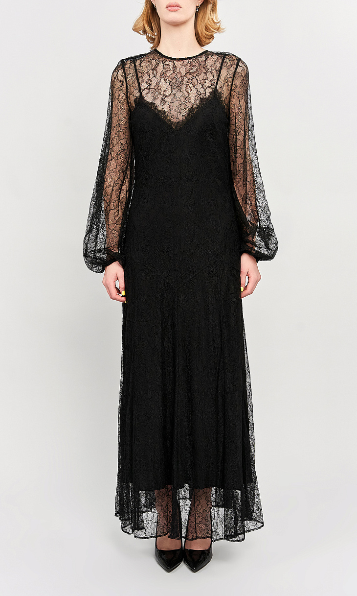 TWINSET: Платье с кружевом