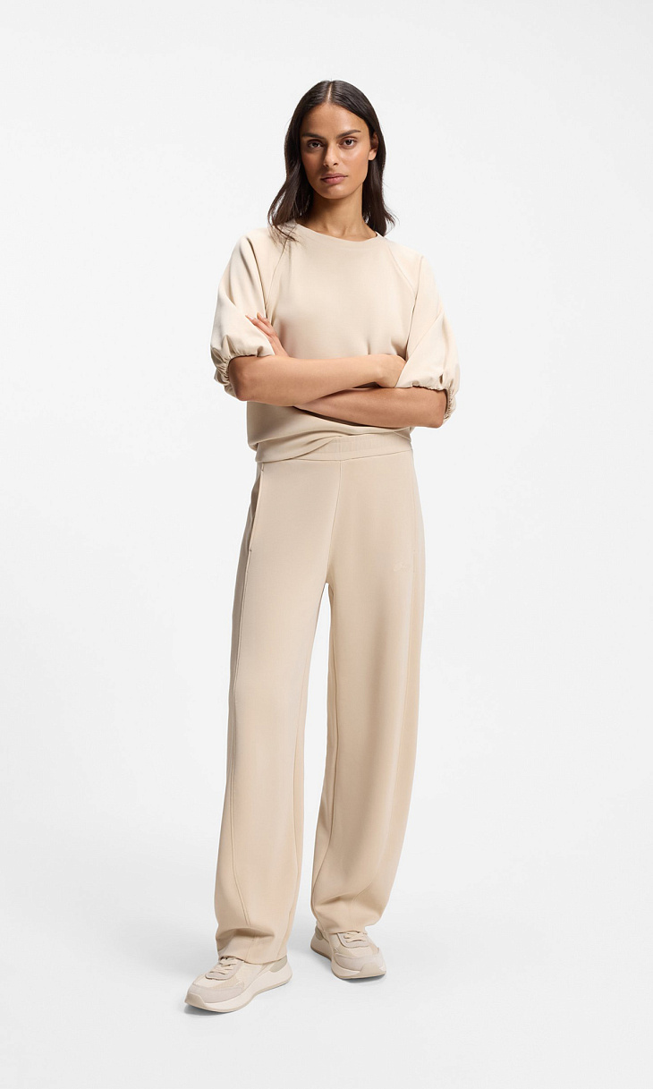 HUGO BOSS: Трикотажные кроссовки с замшевой отделкой