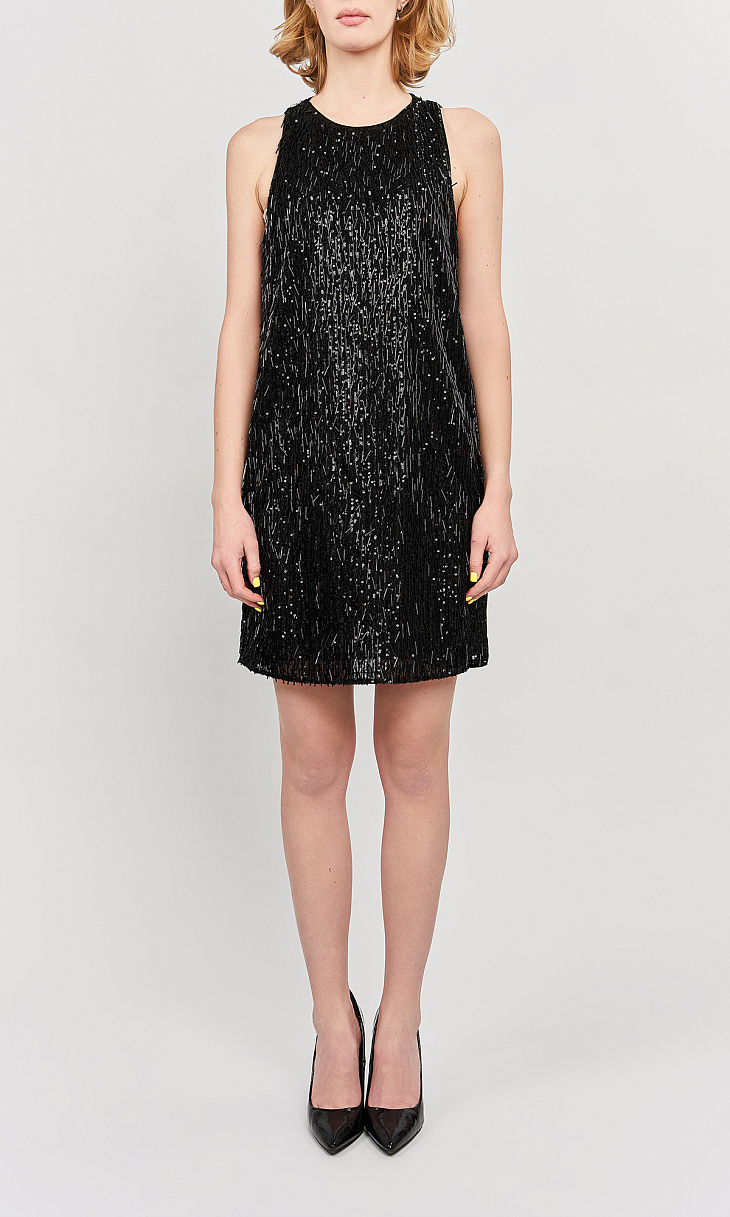 TWINSET: Платье с бахромой из пайеток