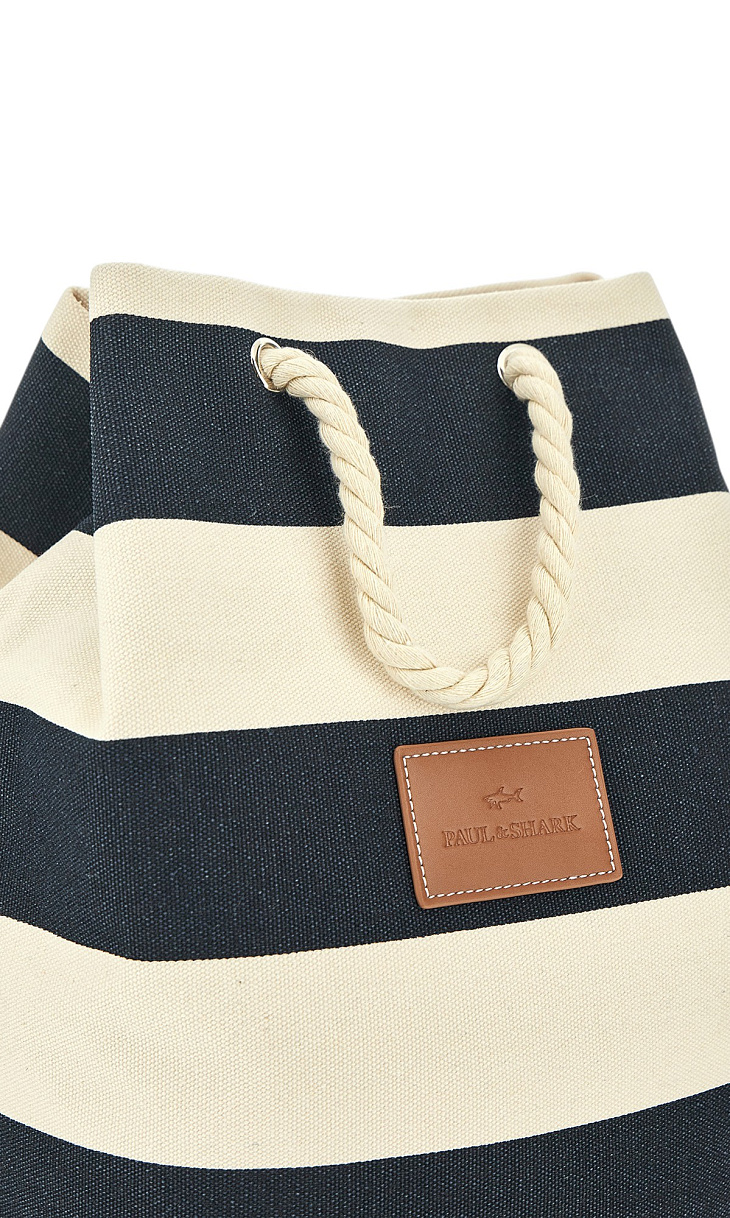Paul Shark: Холщовая сумка с кожаными вставками