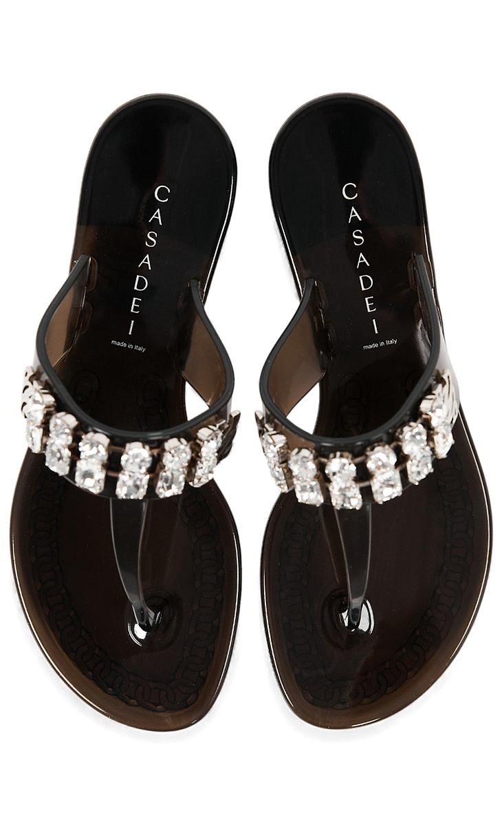CASADEI: Шлепанцы со стразами