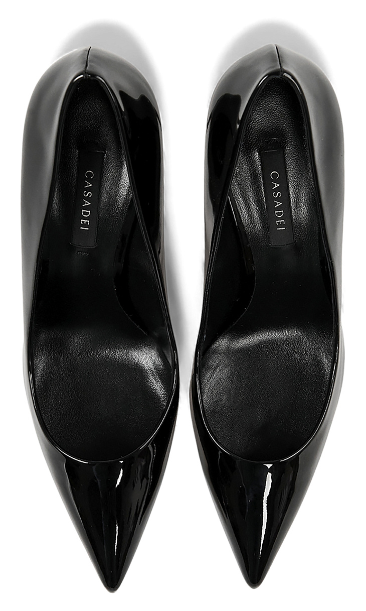 Casadei: Туфли из лаковой кожи