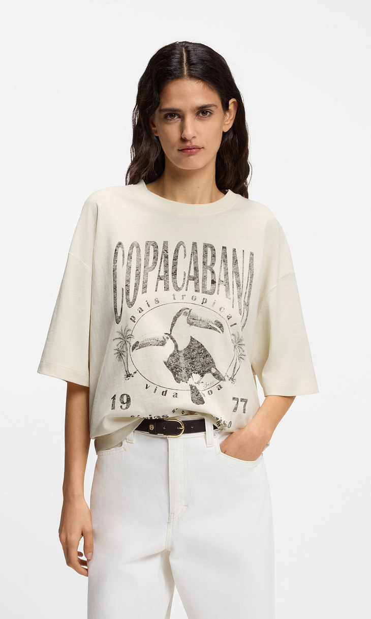 HUGO BOSS: Футболка с принтом