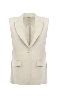 Льняной жилет с люрексом