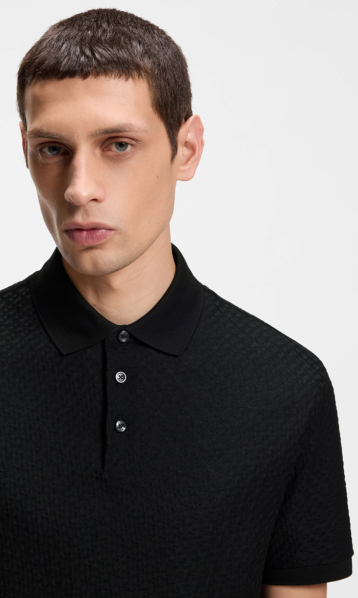 HUGO BOSS: Поло с жаккардовым узором