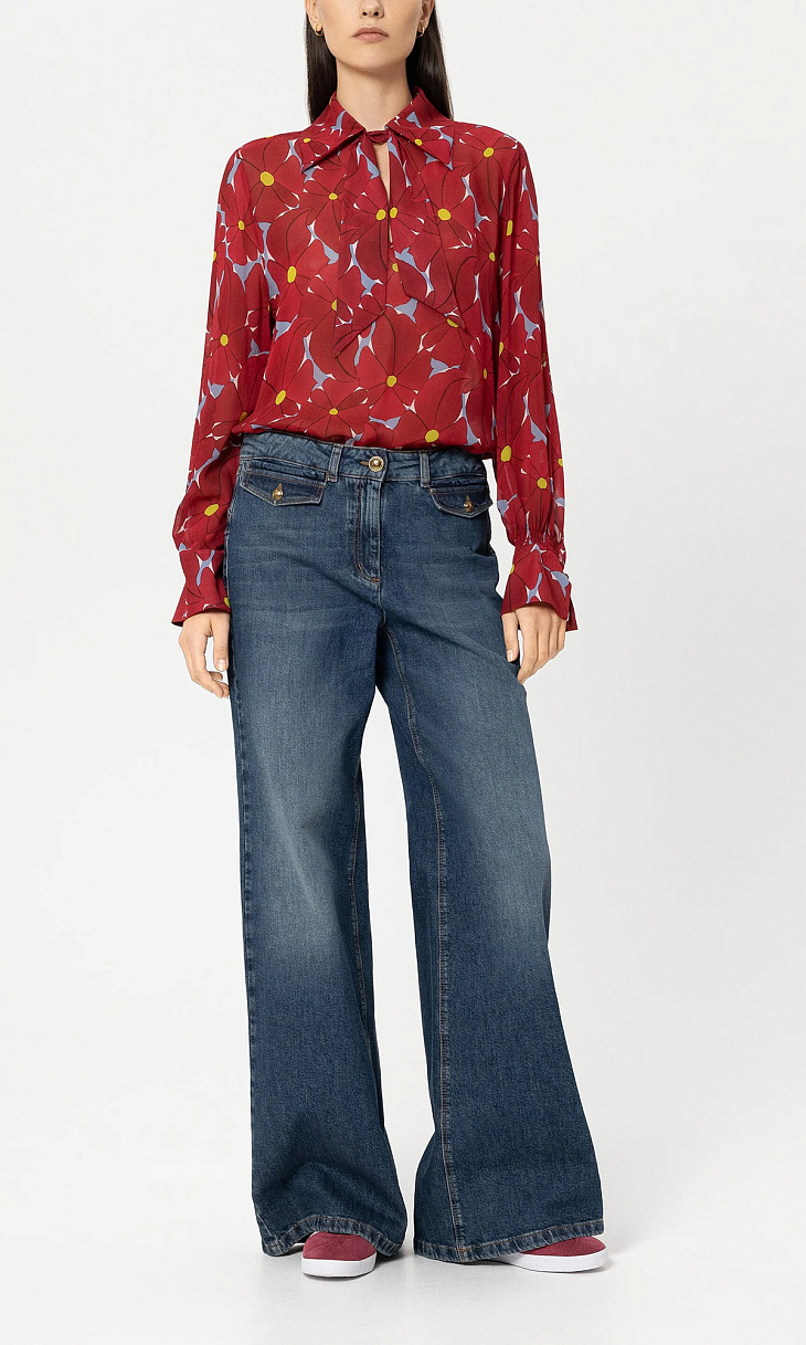 LUISA CERANO: Блуза с принтом