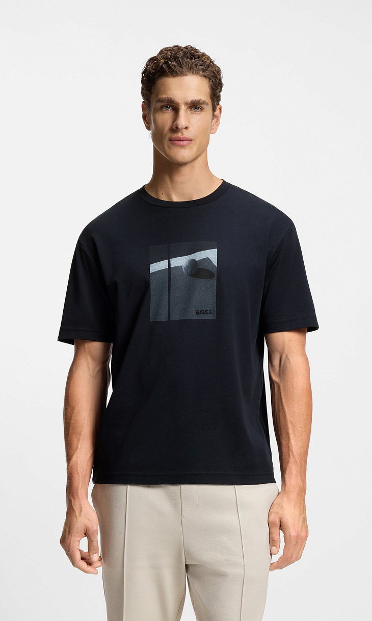 HUGO BOSS: Футболка с принтом