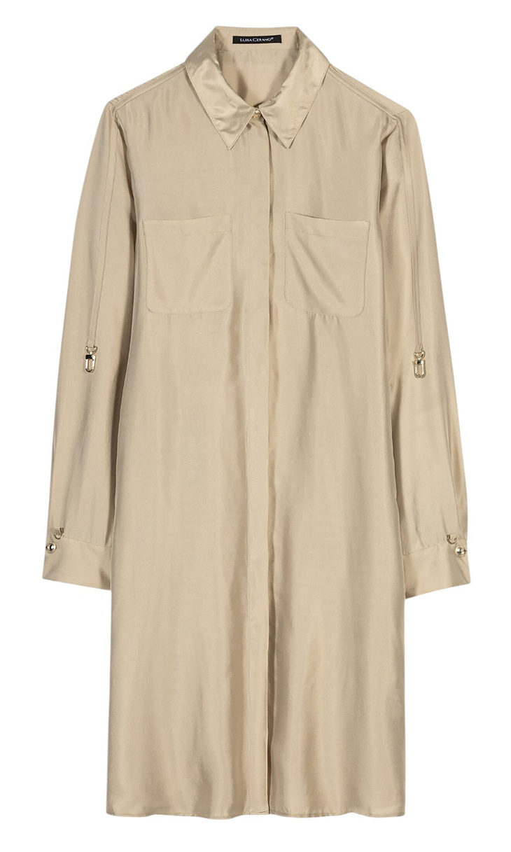 LUISA CERANO: Платье-рубашка с шелком