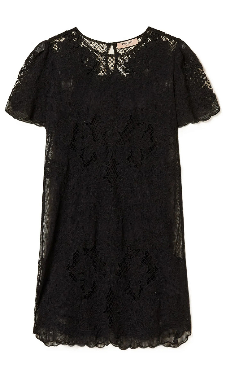 TWINSET: Муслиновое платье с вышивкой