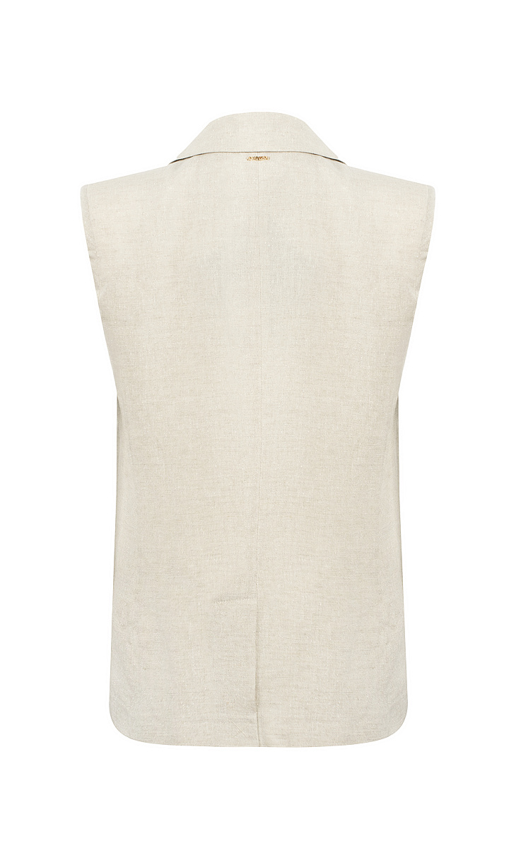 TWINSET: Льняной жилет с люрексом