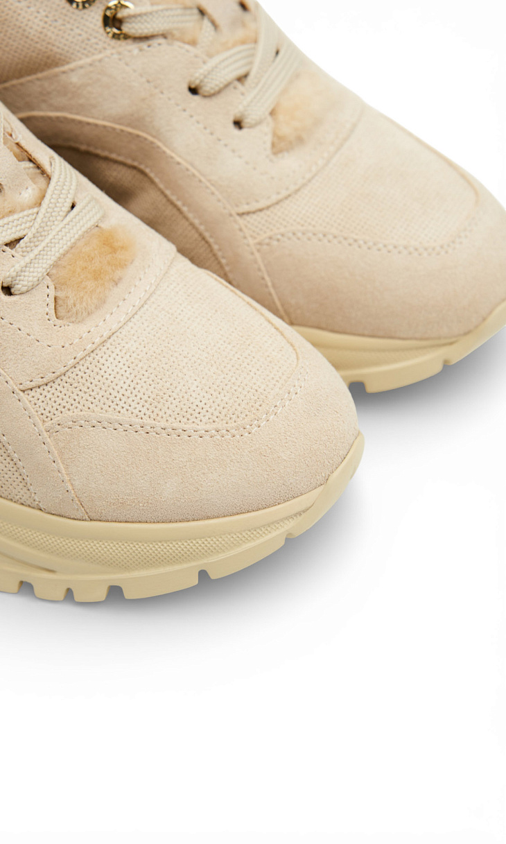 BOGNER: Кроссовки из замши и меха