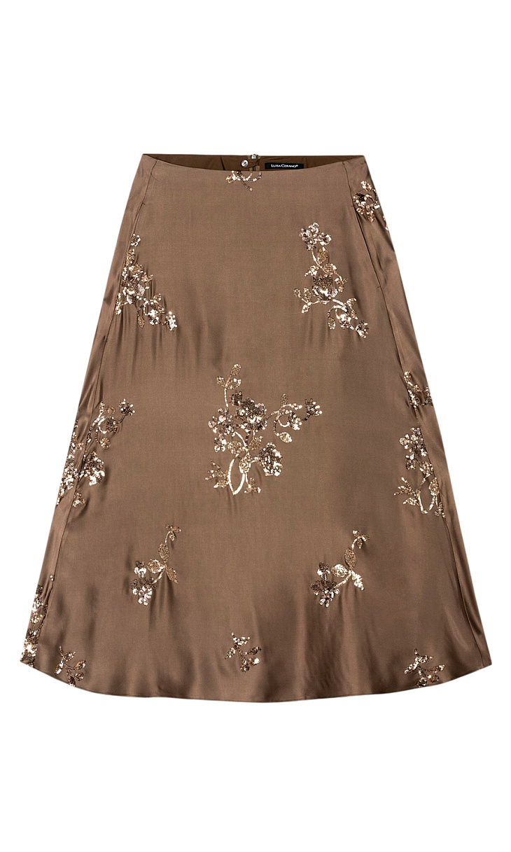 LUISA CERANO: Юбка с вышивкой из пайеток