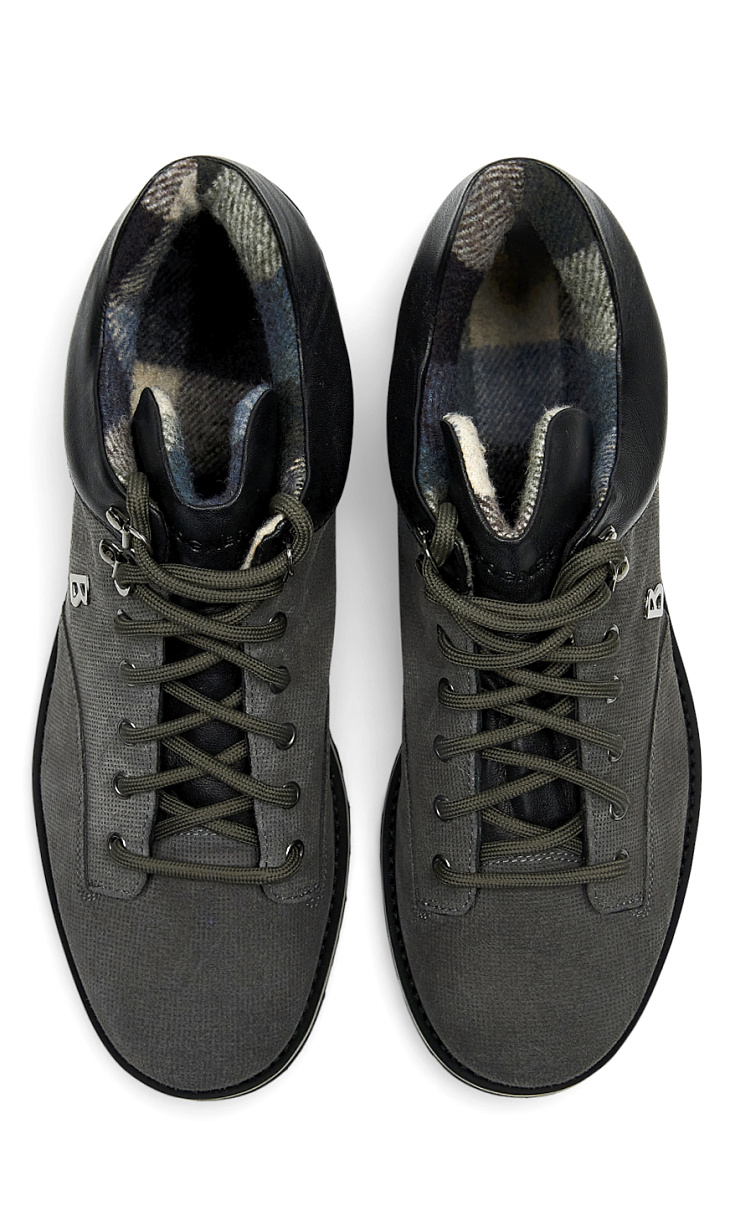 BOGNER: Ботинки из замши и шерсти