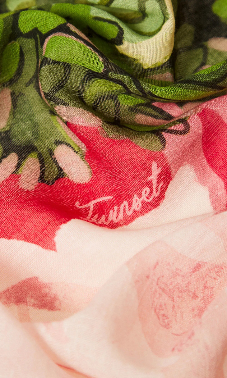 TWINSET: Платок из хлопка и льна