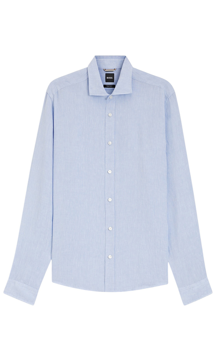 HUGO BOSS: Рубашка из льна
