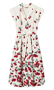 Платье-рубашка с принтом