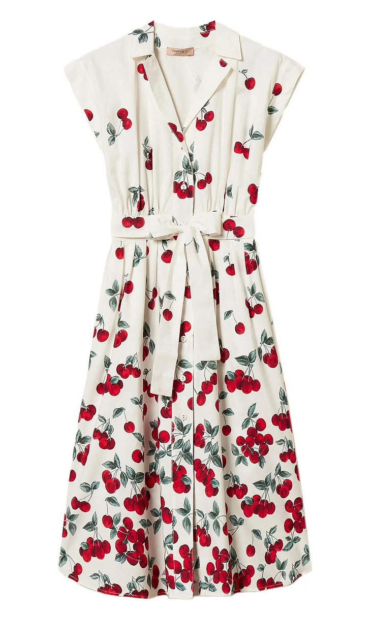 TWINSET: Платье-рубашка с принтом