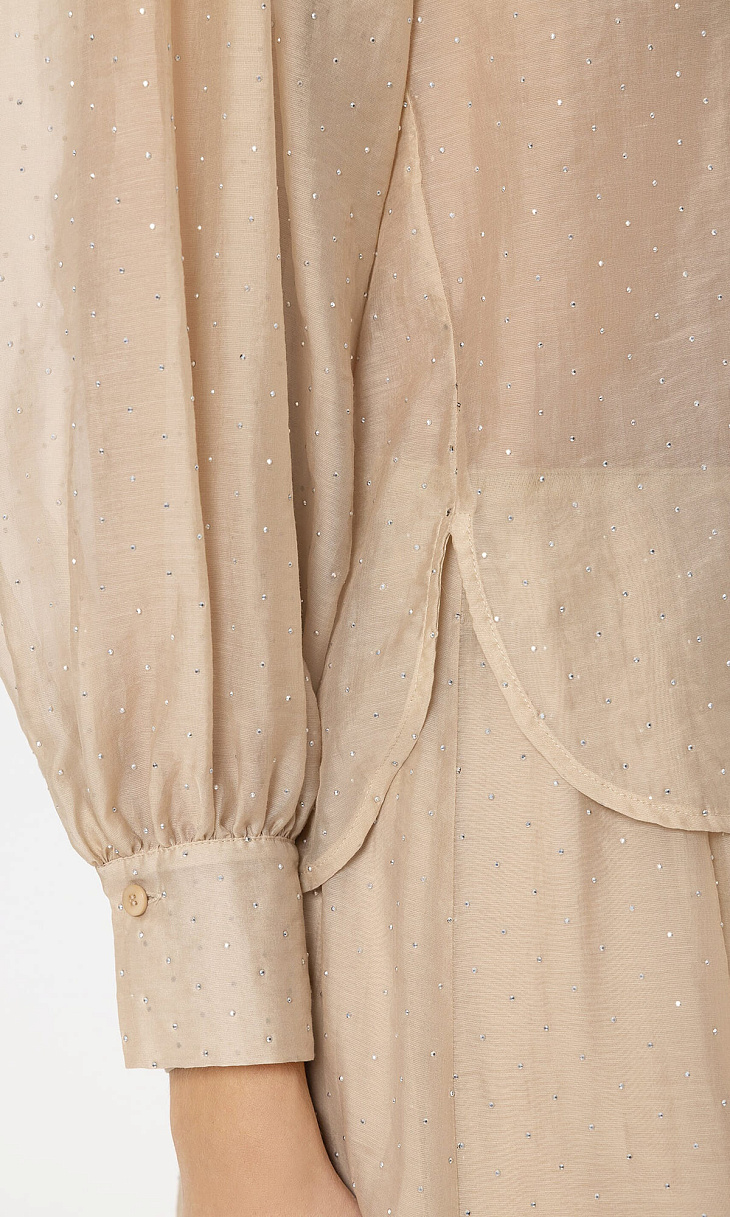 LUISA CERANO: Блуза со стразами