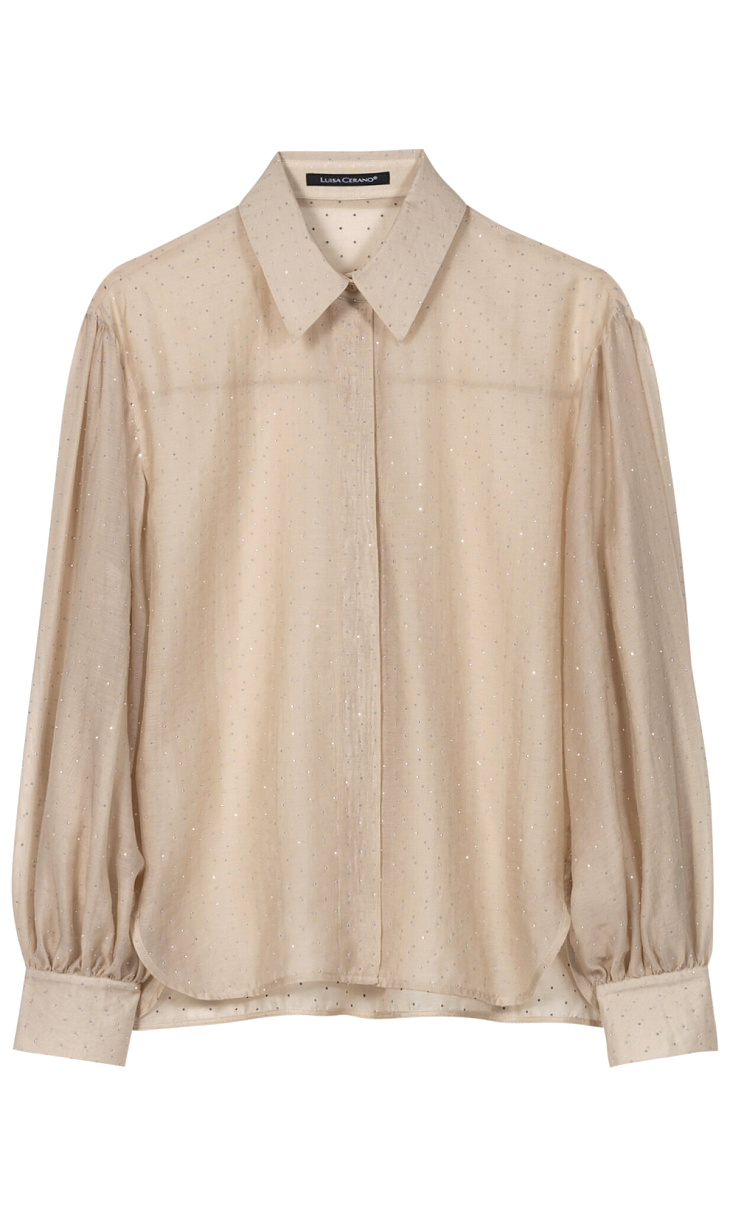 LUISA CERANO: Блуза со стразами
