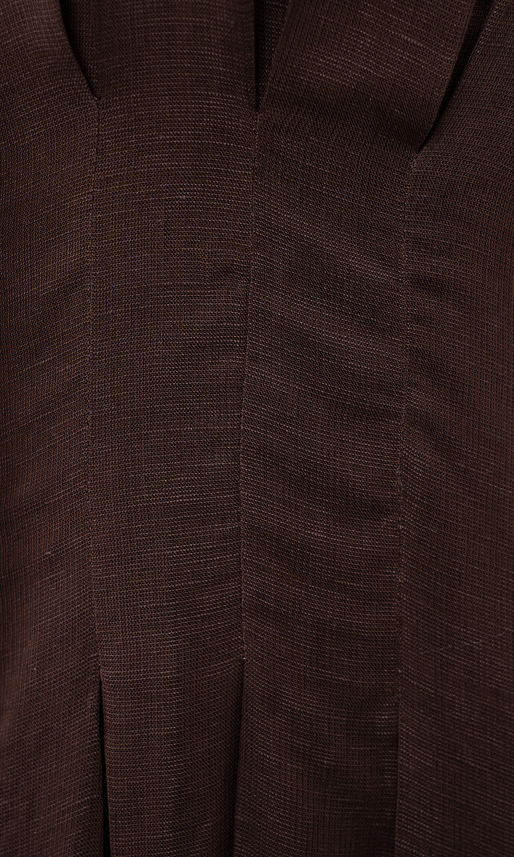 HUGO BOSS: Платье из вискозы и льна