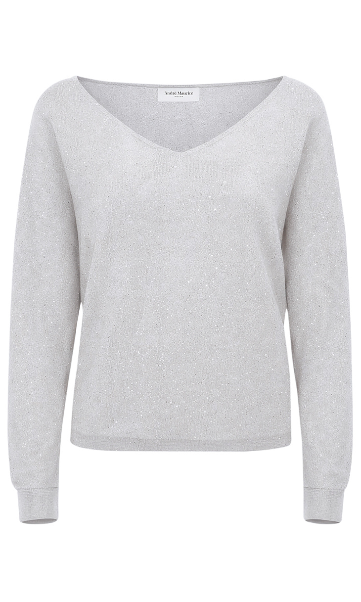 ANDRE MAURICE: Пуловер с пайетками