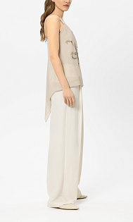 Широкие брюки из льна