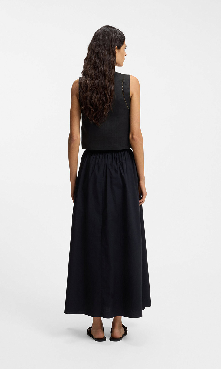 HUGO BOSS: Блуза с вышивкой на завязках