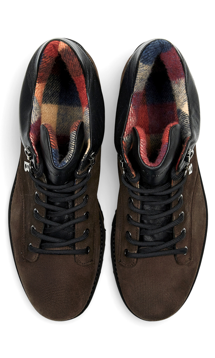 BOGNER: Ботинки из замши и шерсти