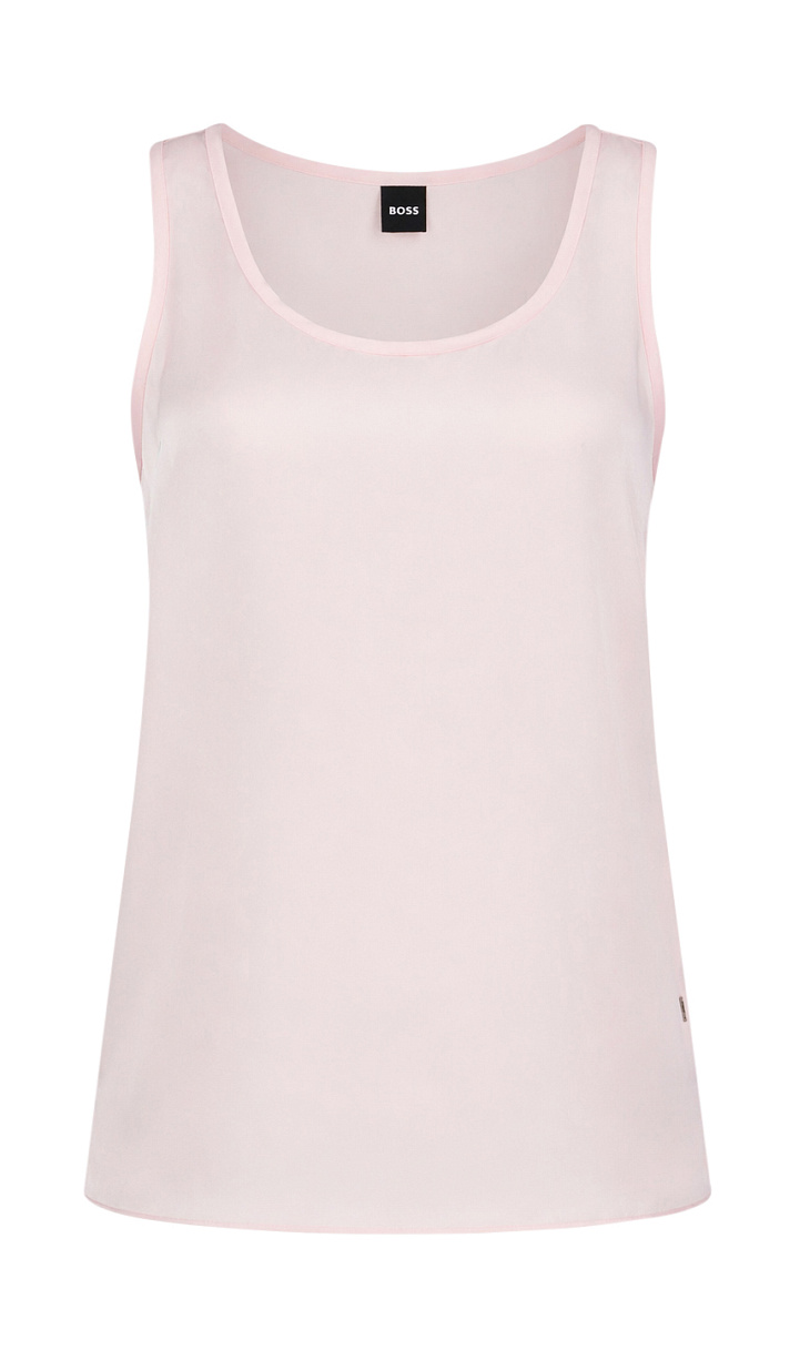 HUGO BOSS: Топ из шелка