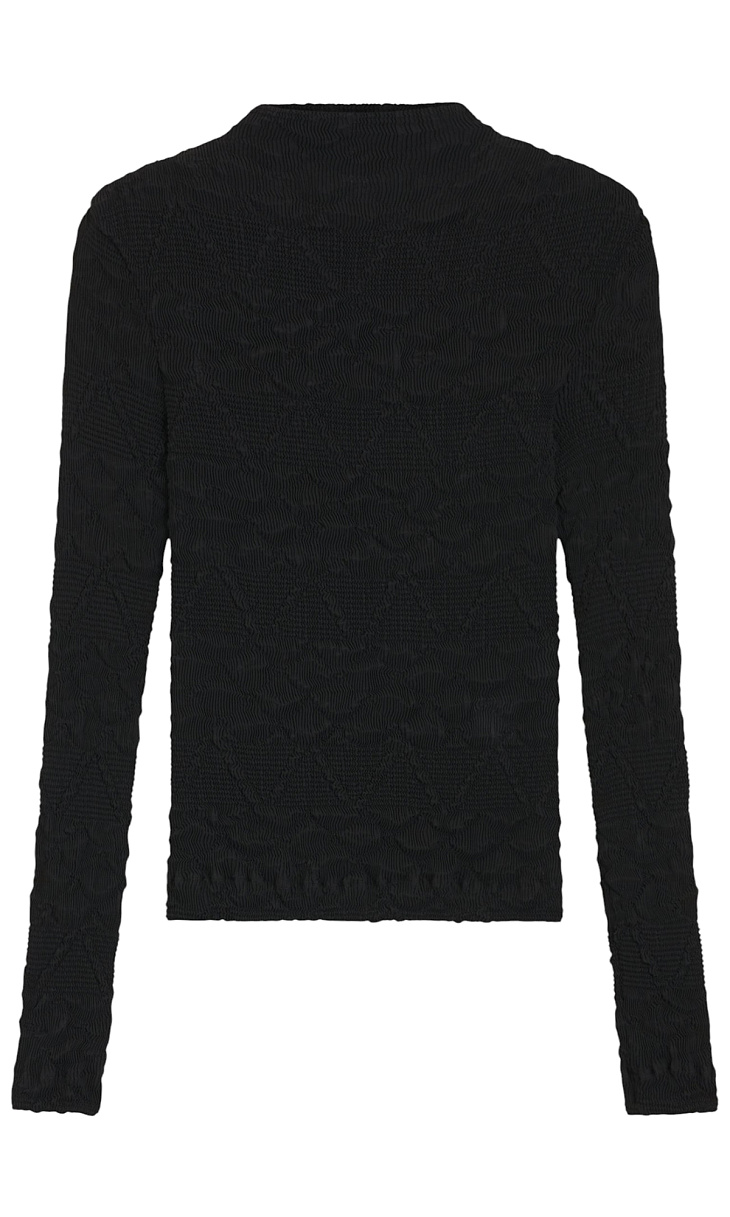 HUGO BOSS: Водолазка с плиссированным узором