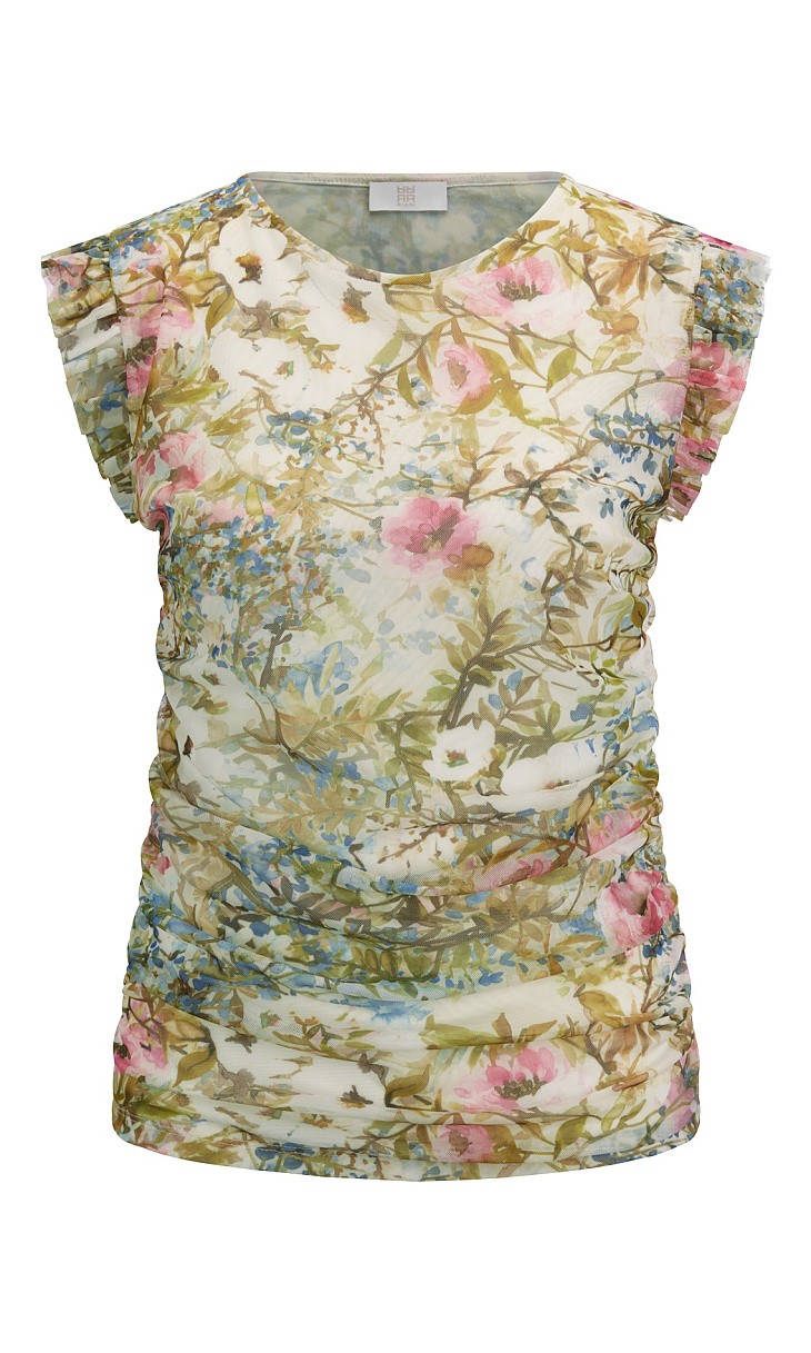 RIANI: Тулевый топ с принтом