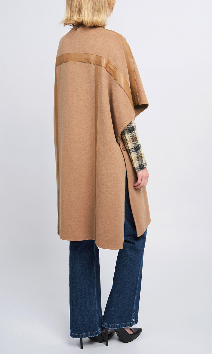 TWINSET: Двухслойная накидка из шерсти