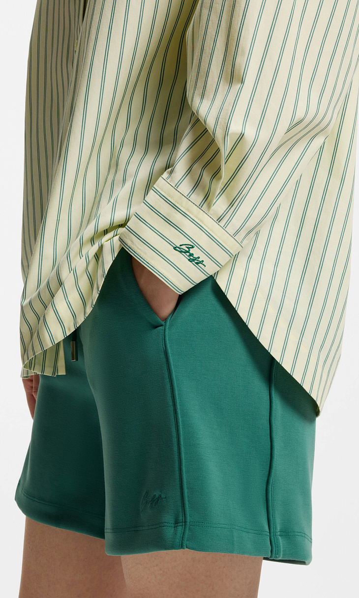 HUGO BOSS: Рубашка оверсайз из поплина