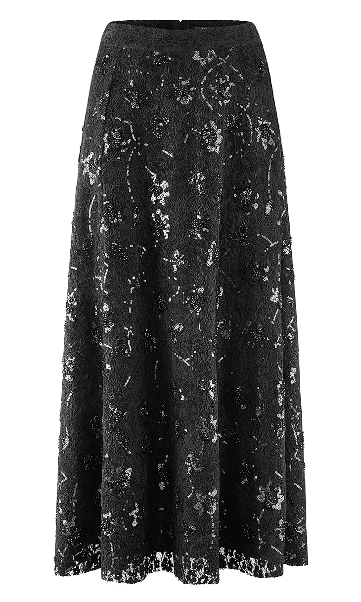RIANI: Юбка из кружева с вышивкой