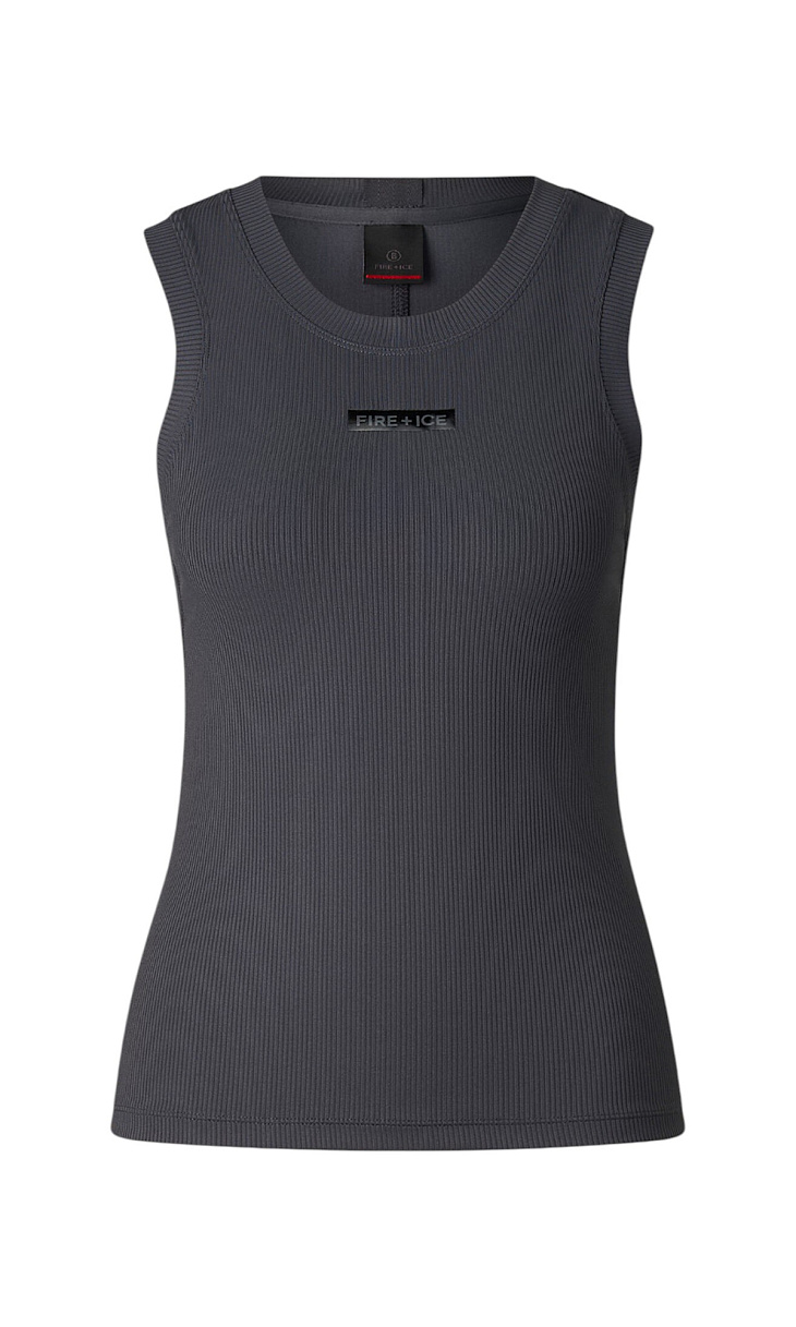 Bogner: Топ в рубчик с принтом