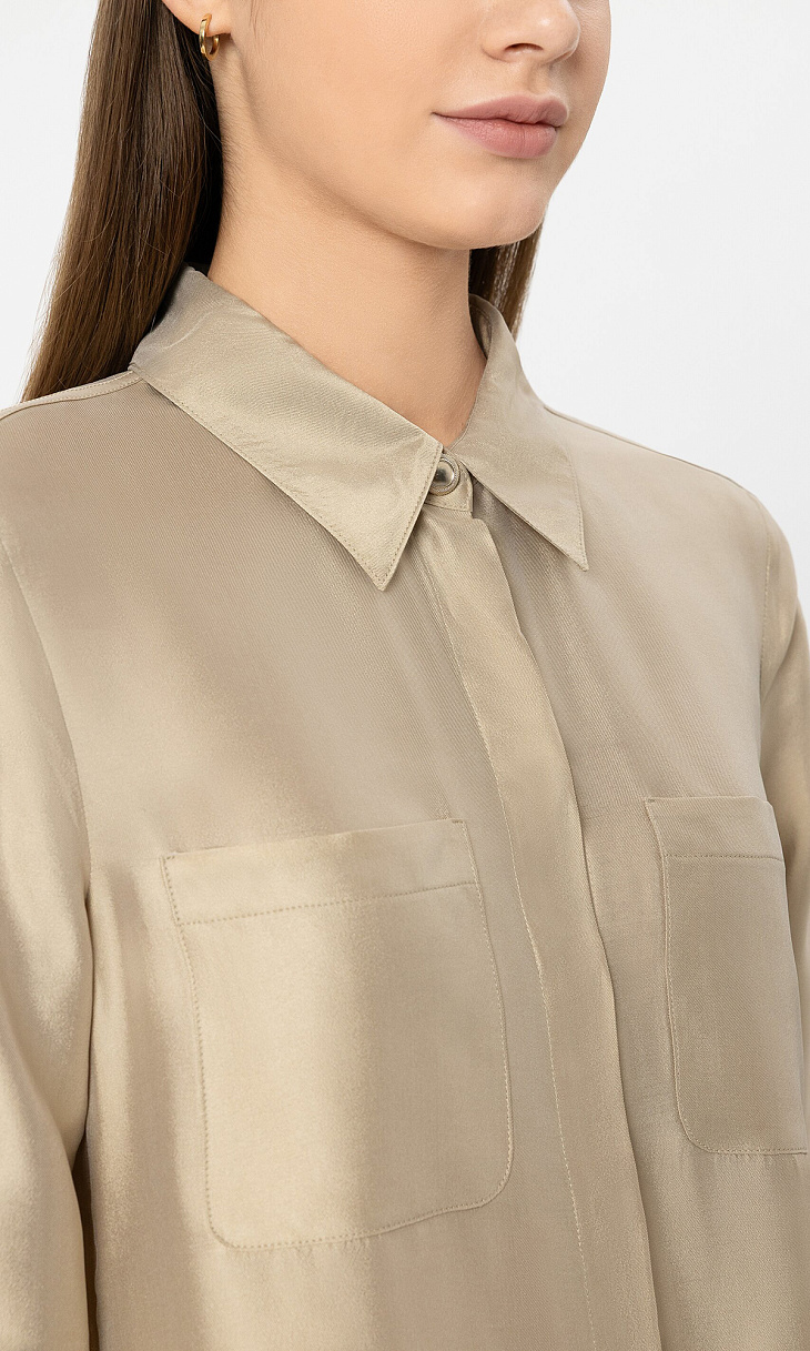 LUISA CERANO: Платье-рубашка с шелком