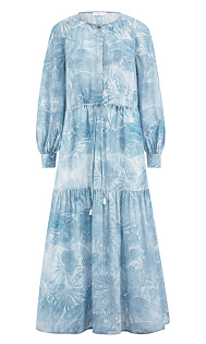 Платье миди с принтом