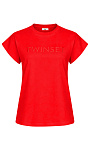 TWINSET: Футболка с вышитым логотипом