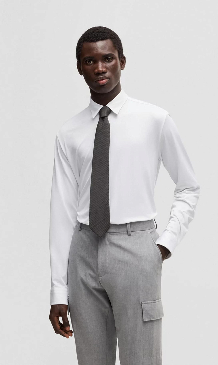 HUGO BOSS: Галстук с жаккардовой фактурой