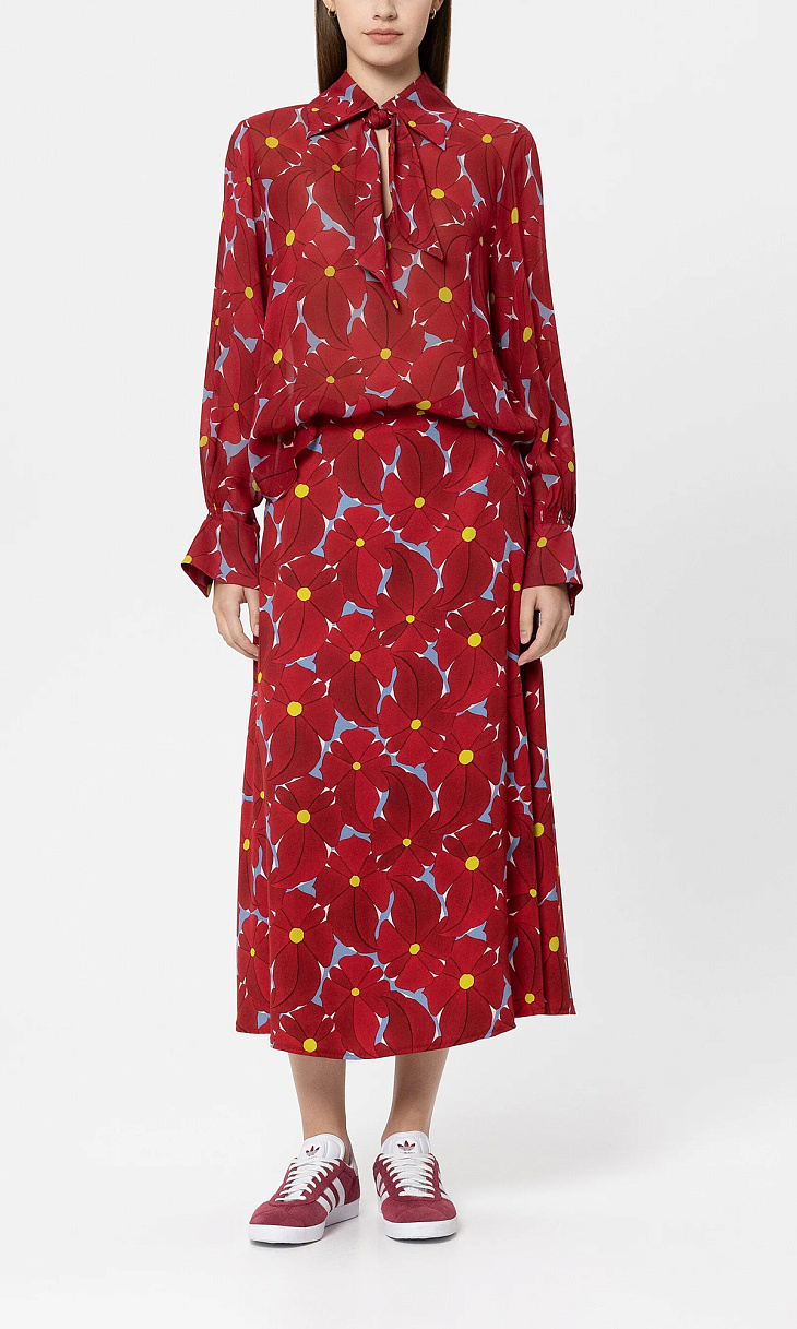 LUISA CERANO: Юбка с цветочным принтом