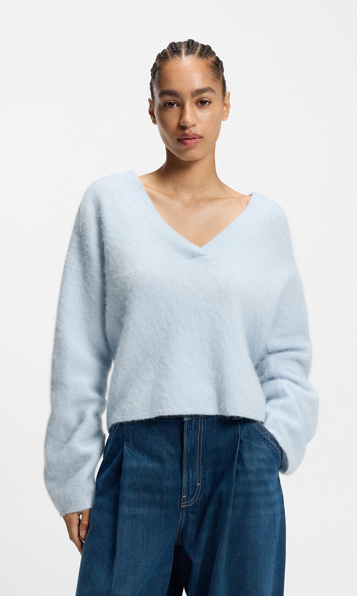 HUGO BOSS: Свитер с шерстью альпака