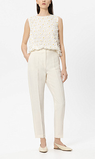 Укороченные брюки из льна