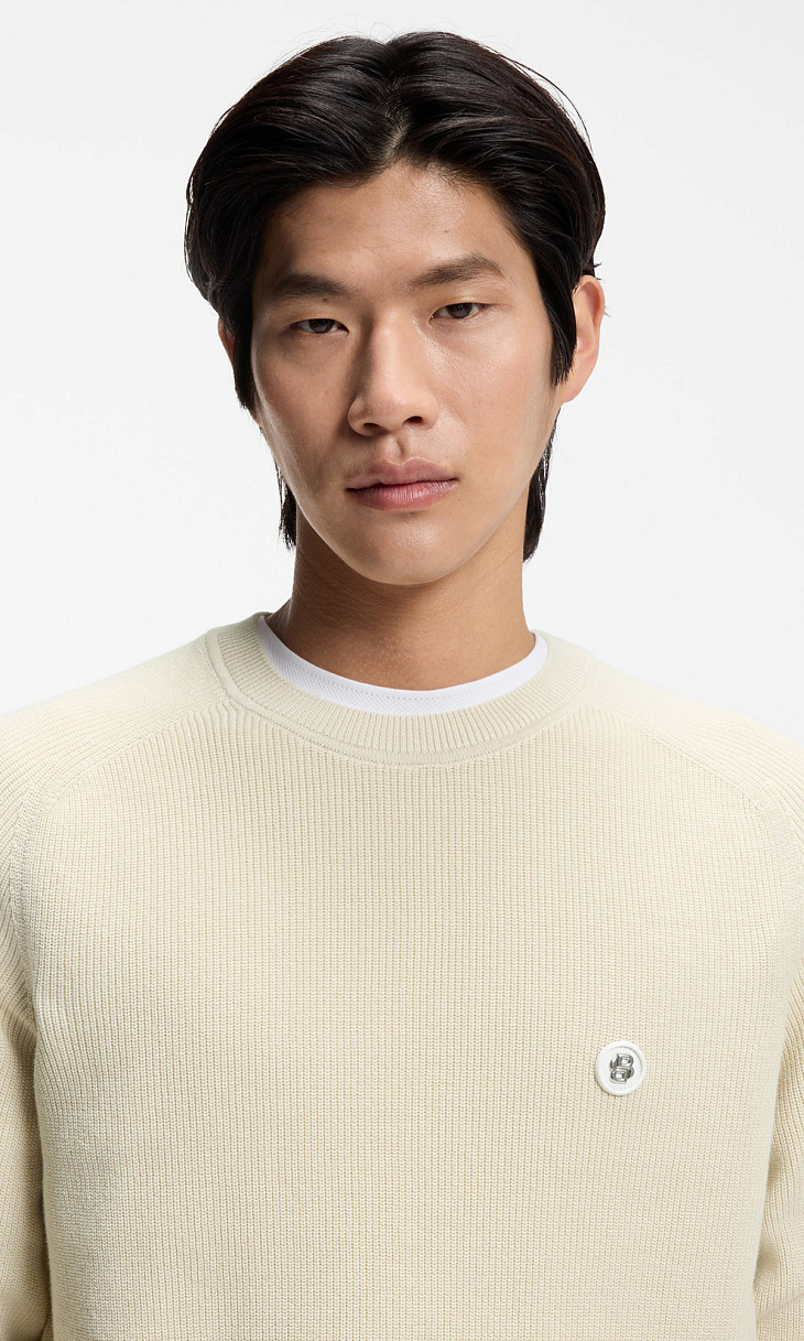 HUGO BOSS: Пуловер из хлопка