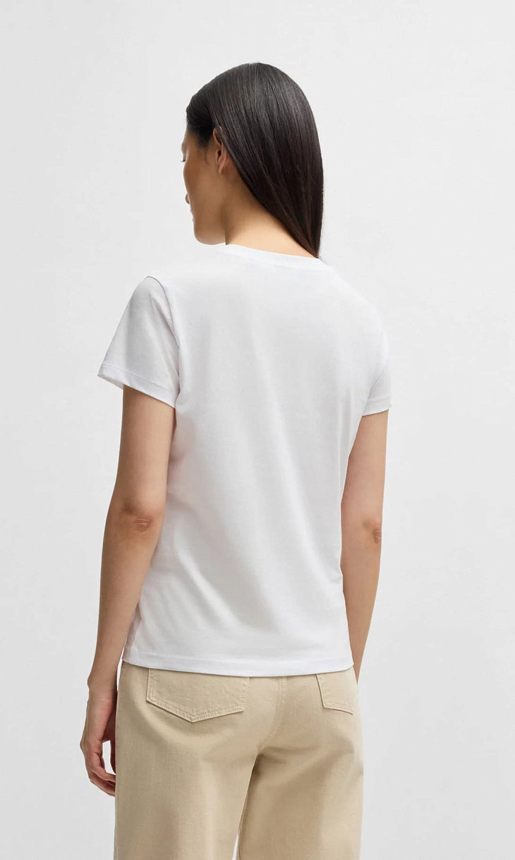 HUGO BOSS: Футболка из хлопка с принтом