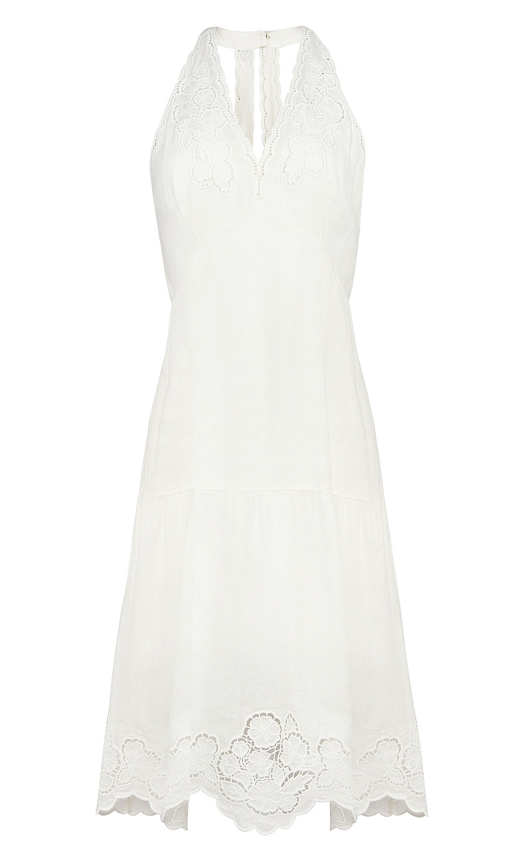 TWINSET: Платье с английской вышивкой