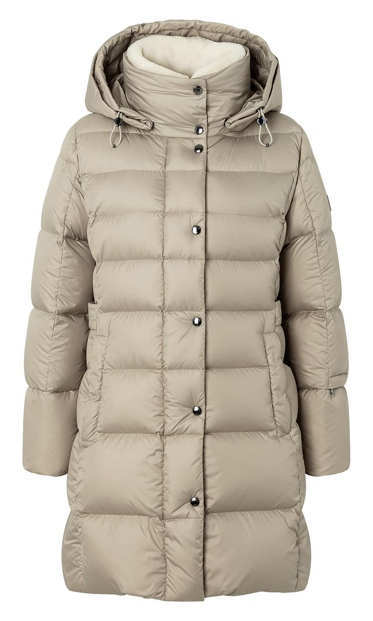 BOGNER: Пуховик с воротником из овчины