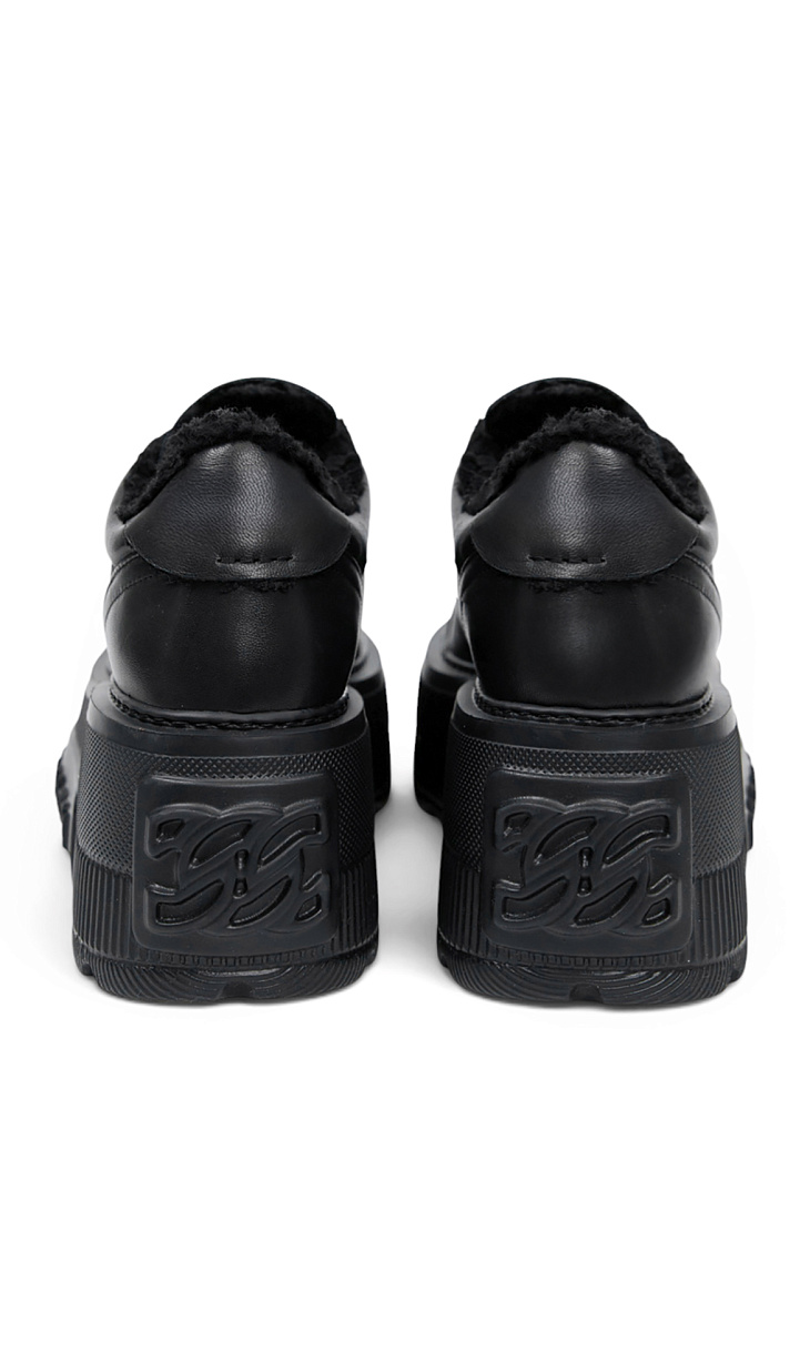 CASADEI: Кожаные кеды с мехом